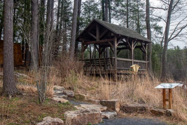 Pavilion on a Shaver's Creek hiking trail