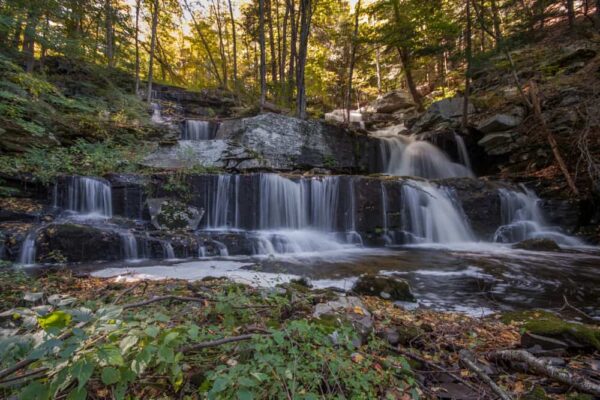 Sawkill Falls in Delaware State Forest in Pennsylvania