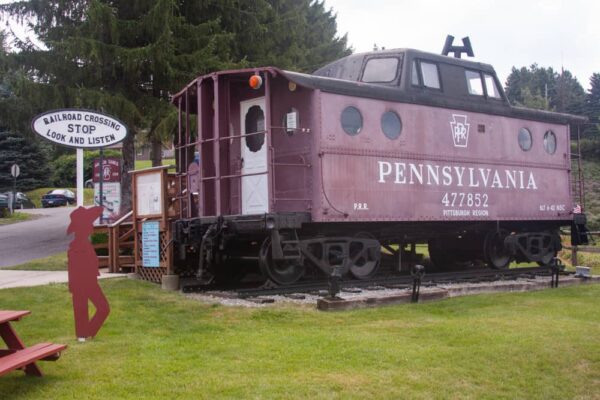 Historic Pennsylvania railroad caboose in Gallitzin PA