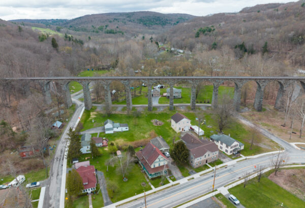 Drone photo of Starrucca Viaduct in Susquehanna County PA