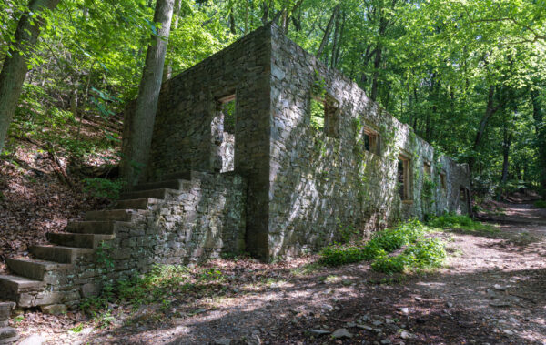 Abandoned Colonial Springs Bottling Plant on the Mount Misery Trails in Valley Forge National Historical Park
