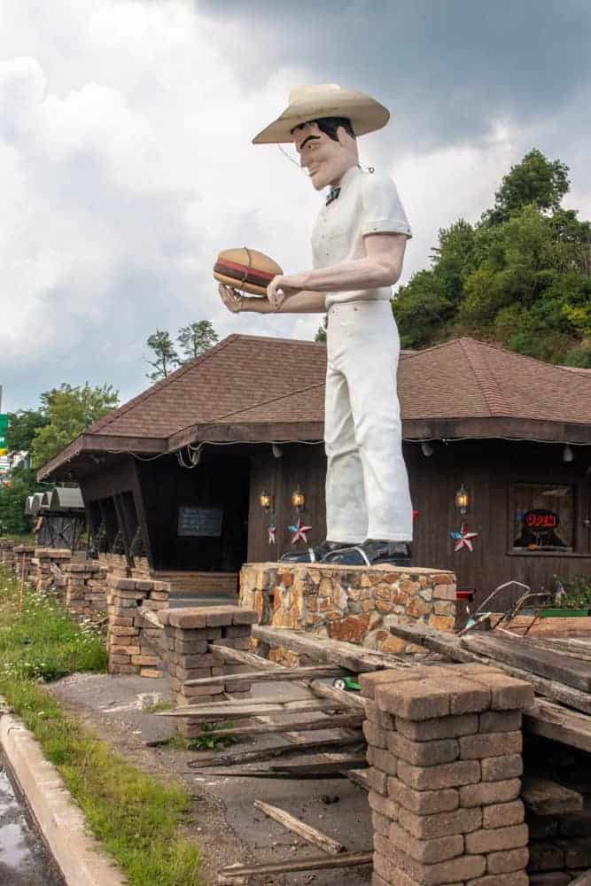 Roadside Attraction Of Giant Cowboy Stock Photo, Picture and