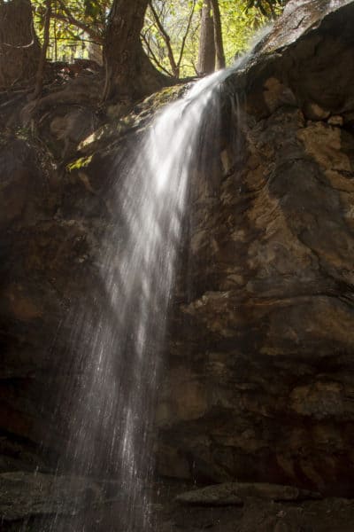 A close up look at Great Passage Falls in the Laurel Highlands