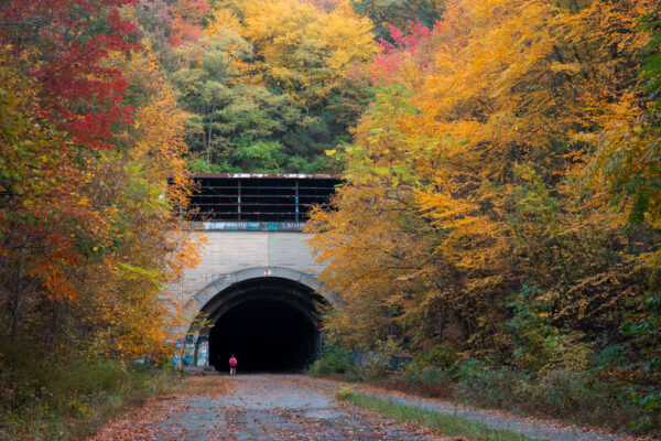 Sideling Hill Tunnel on the Abandoned PA Turnpike in the fall