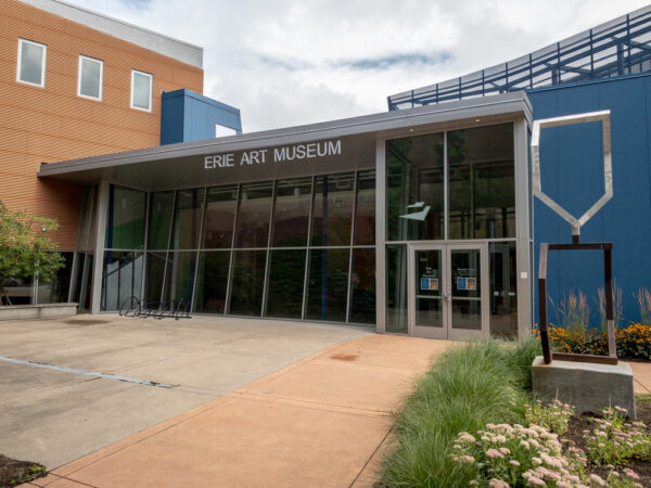 The entrance to the Erie Art Museum in Erie Pennsylvania