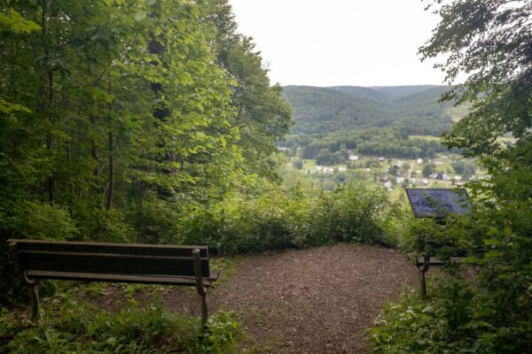 Bench at Tidioute Overlook in the PA Wilds