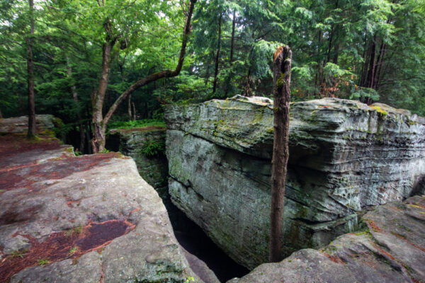 Large rocks at Bilger's Rocks in Grampian Pennsylvania