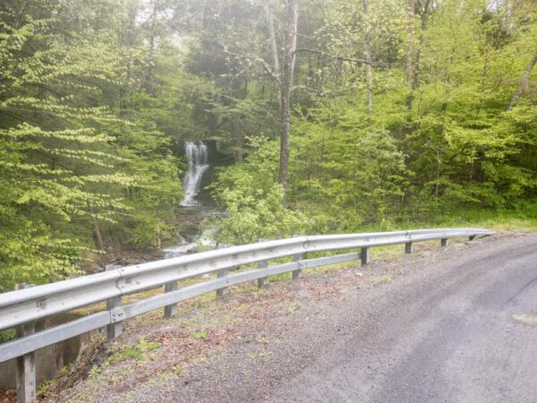 Bowling Alley Falls as seen from the road in Bradford County Pennsylvania