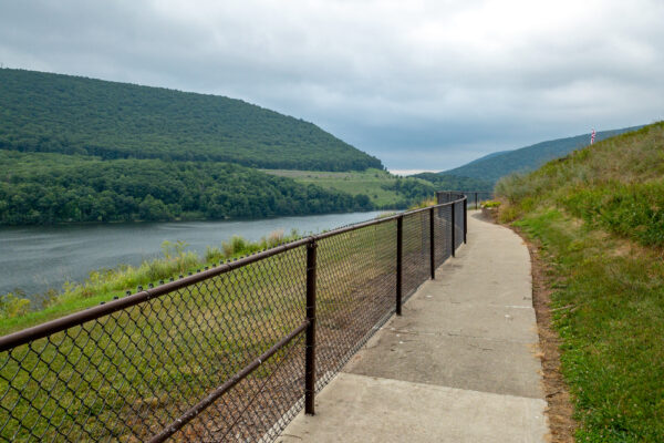 Sidewalk to Tioga Reservoir Overlook