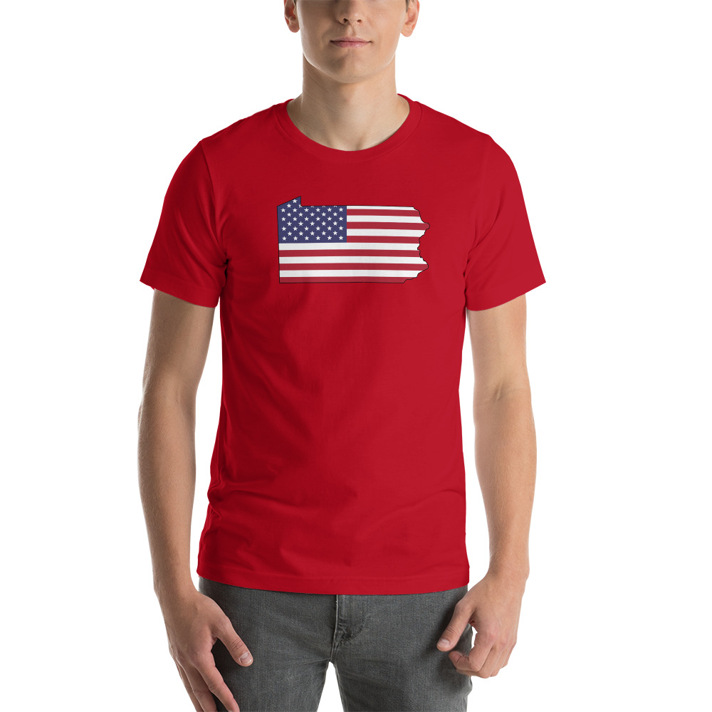Pennsylvania American Flag T-Shirt - PA