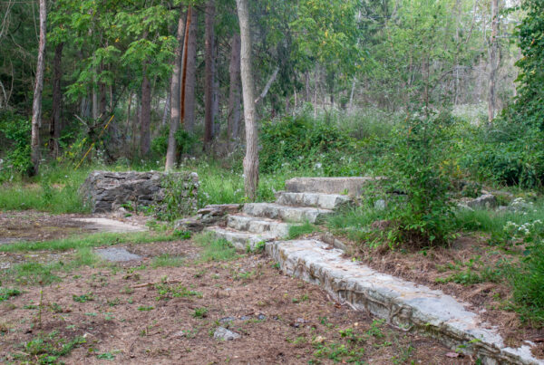 Concrete stair ruins at Camp Michaux near Pine Grove Furnace State Park