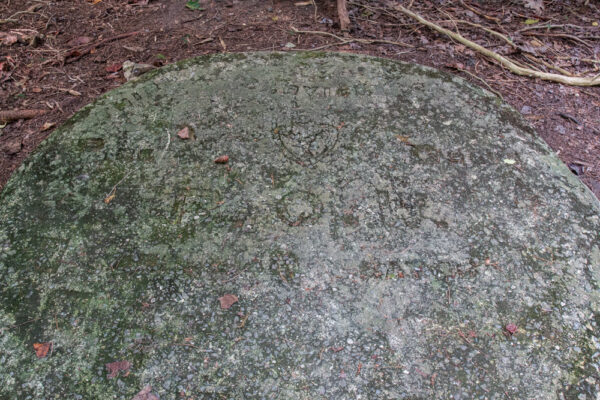 Concrete marker at the Camp Michaux POW Camp in Cumberland County PA