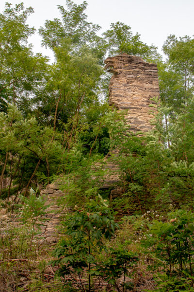 Ruins of stone barn at in Michaux State Forest in Cumberland County, PA