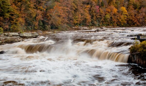 Fall at Ohiopyle Falls in the Laurel Highlands of Pennsylvania