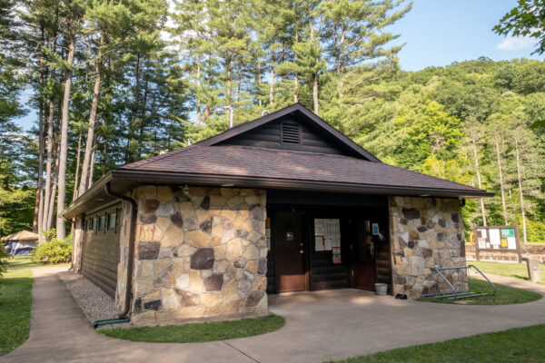 Bathhouse at the Ole Bull State Park campground