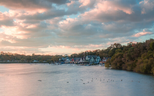 Boathouse Row and Fairmount Park in Philadelphia, PA