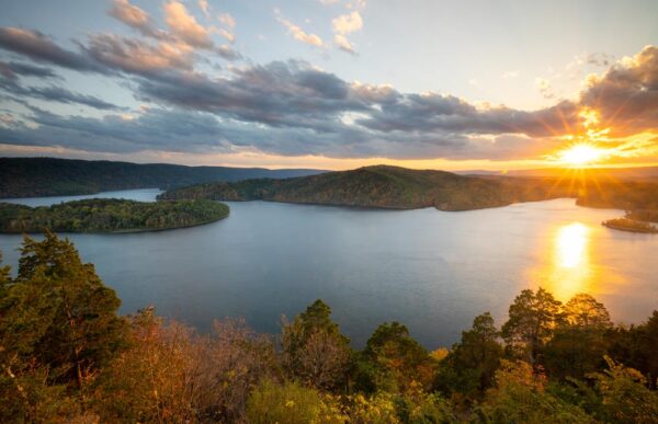 Sunset at Hawn's Overlook in Huntingdon County, Pensylvania