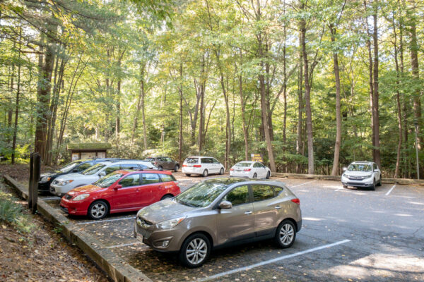 Parking area at Nolde Forest near Reading PA