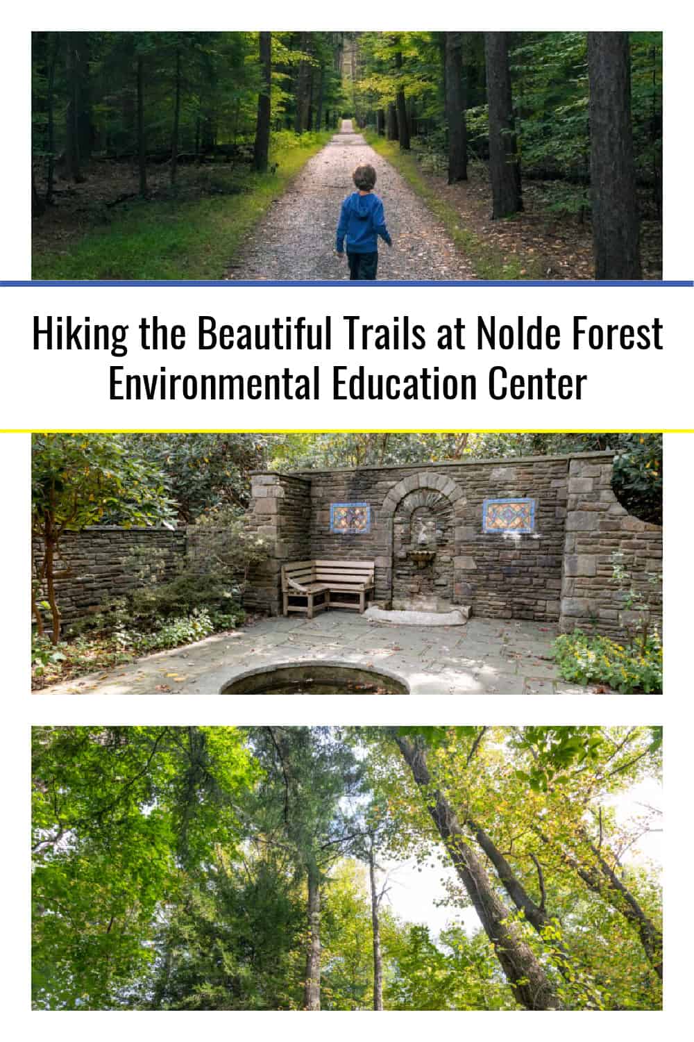 Hiking the Beautiful Trails at - Nolde Forest Hiking PinCollage 