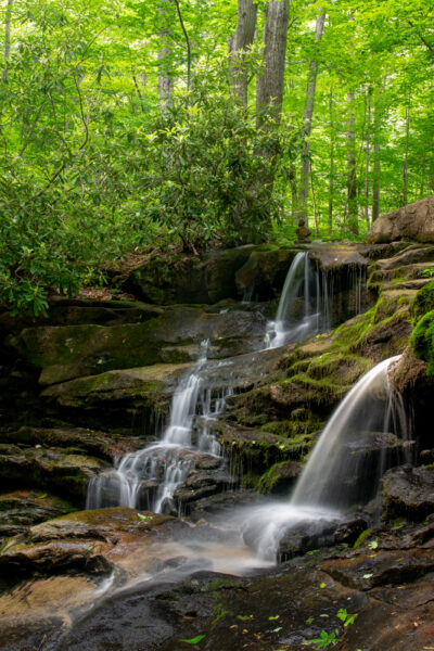 Stewarton Falls in the Bear Run Nature Preserve in Fayette County PA