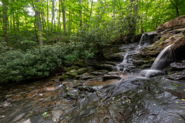 Upper part of Stewarton Falls in Mill Run PA