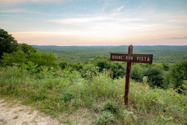 Sign for Boone Run Vista in Potter County Pennsylvania