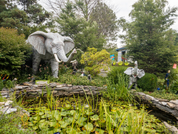 Garden at Mr. Ed's Elephant Museum in Gettsyburg Pennsylvania