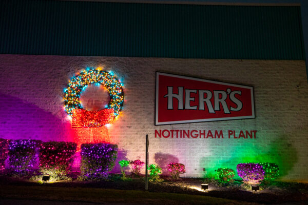 Herr's Christmas Light display wreath