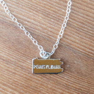 Silver "Pennsylvania" stamped necklace