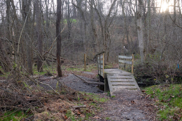 Bridge on the Pond Trail in Silver Mine Park near Lancaster PA