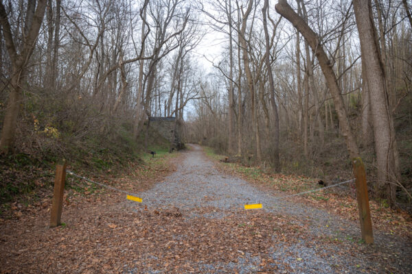 Hiking trail at Silver Mine Park in Pequea Township PA