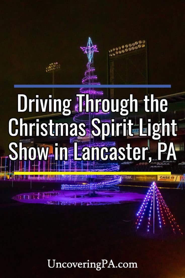 The Christmas Spirit Light Show in Lancaster, PA Driving Through a