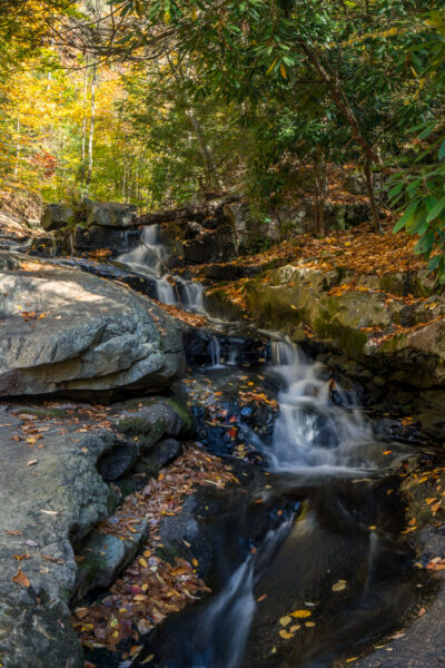 Waterfall on Sand Spring Run in Hickory Run State Park in the Poconos