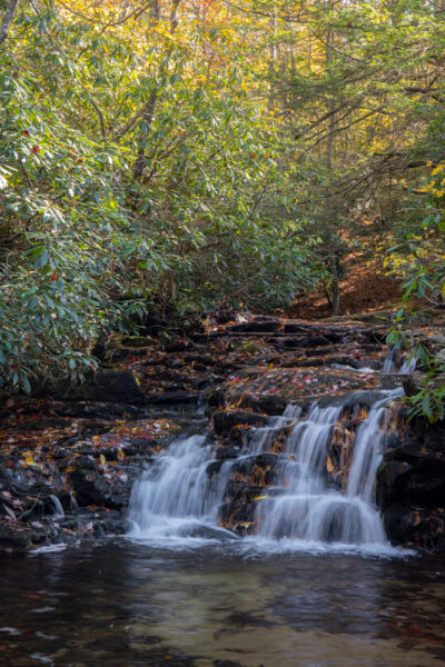 Waterfall on the Shades of Death Trail in Hickory Run State Park in the Poconos of PA