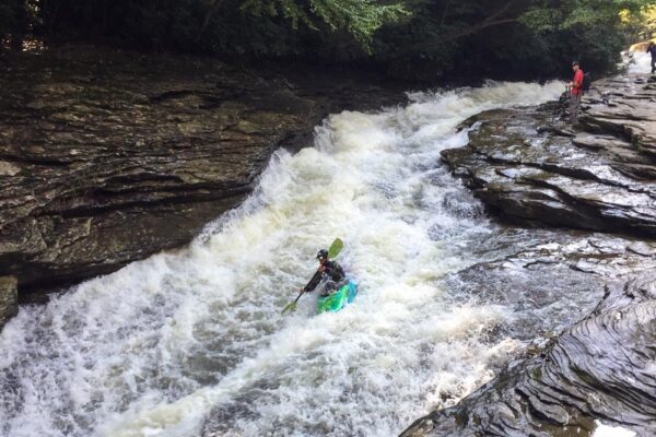 Kayaking on the Natural Waterslides in Ohiopyle State Park