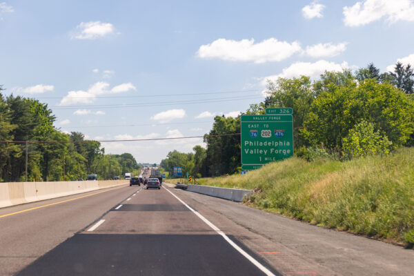 Driving on the PA Turnpike