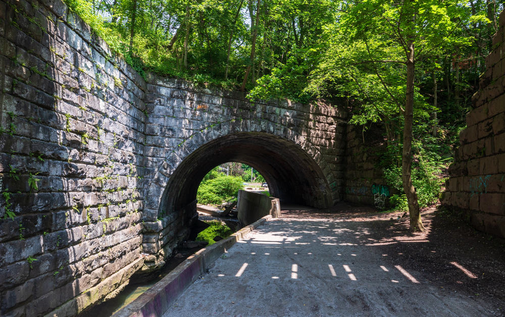 The Arch Tunnel at Seldom Seen Greenway in Pitsburgh PA