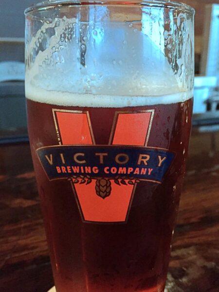 Glass of beer Victory Brewing Company in Downingtown Pennsylvania