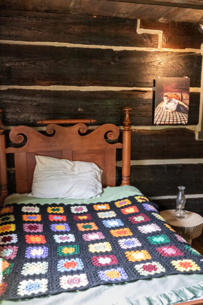 The bed in Muhammad Ali's Cabin at Fighter's Heaven in Deer Lake PA