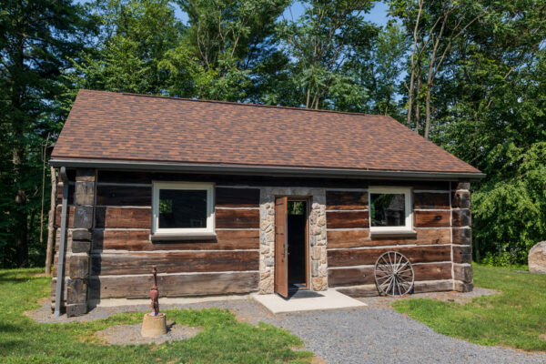 The exterior of Muhammad Ali's cabin at Fighter's Heaven in Orwigsburg, PA