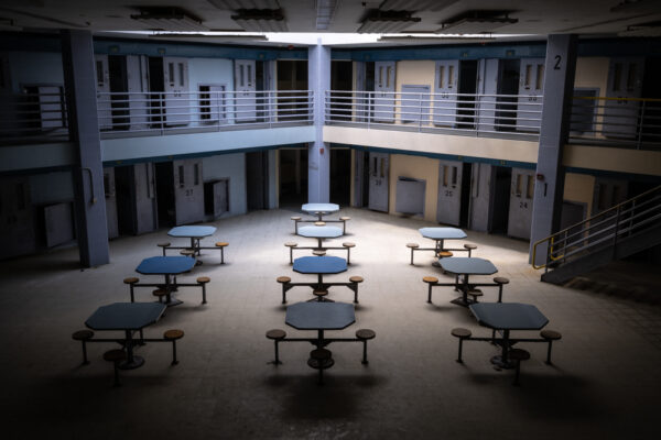 Modern prison cell block at the abandoned SCI Cresson