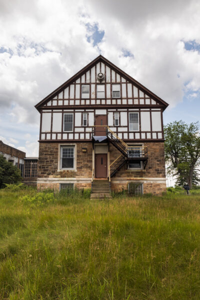 Tudor revival building at the historic Cresson State Prison near Altoona PA