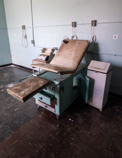 Doctor's chair at the Abandoned Cresson State Prison in PA