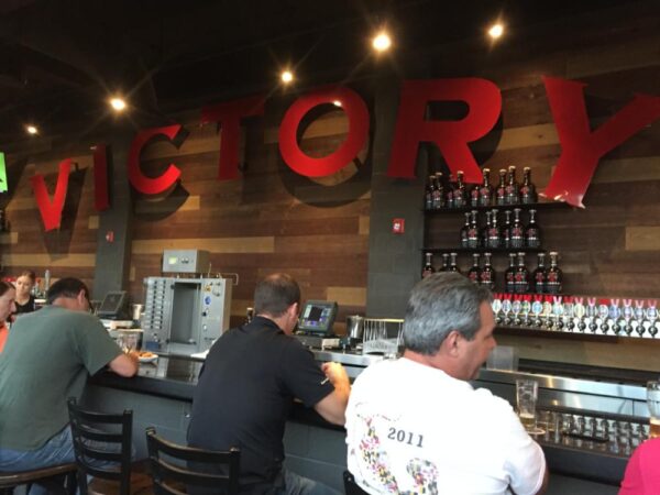 Inside Victory's taproom in Kennett Square, PA.