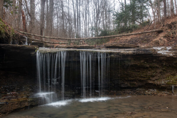 Waterfall in Settler's Cabin Park in Pittsburgh PA