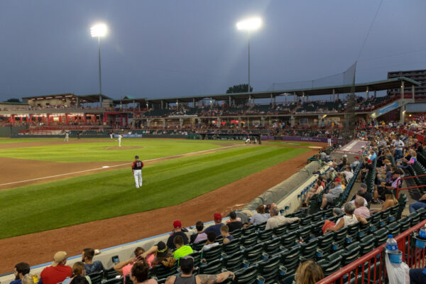 Field during an Erie Seawolves game in Erie PA