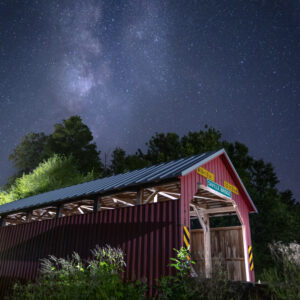 Milky Way in Perry County PA over Saville Covered Bridge