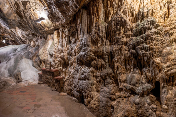 Flowstone in the Cathedral of Lost River Caverns in Hellertown Pennsylvania