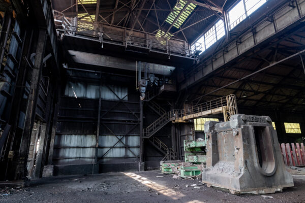 Inside the steel mill at the National Iron and Steel Heritage Museum in Coatesville PA