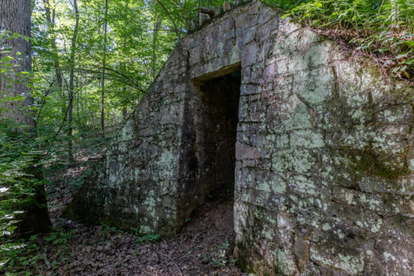 Abandoned building at the German POW Camp in Buchanan State Forest